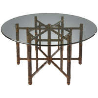Baker Furniture Hexagonal Dining Table in Black Bamboo MCBA17