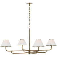 Visual Comfort Rigby Grande Chandelier with Linen Shade