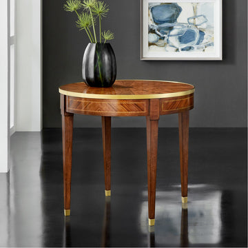Modern History Round Inlay Table