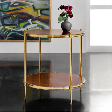 Modern History Kristin 2-Tier Round End Table