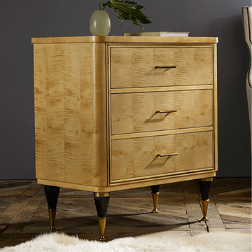 Modern History Mid Century Bedside Chest - Sycamore