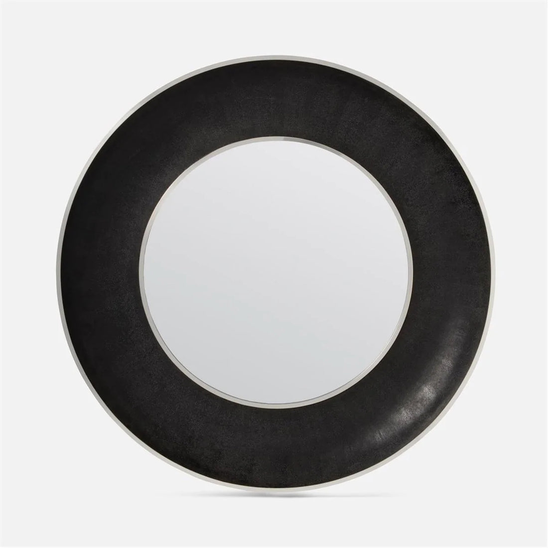 Made Goods Armond Round Realistic Faux Shagreen Mirror