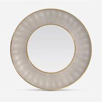 Made Goods Armond Round Realistic Faux Shagreen Mirror