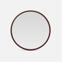 Made Goods Duncan Round Leather Mirror