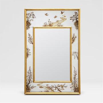 Made Goods Eloise Chinoiserie Gold Eglomise Mirror