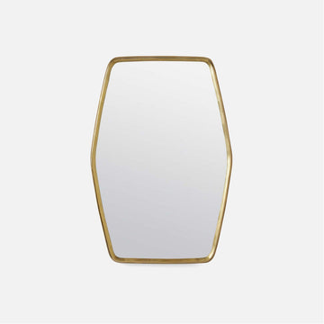 Made Goods Fenris Shiny Brass Glam Mirror in Etched Aluminum