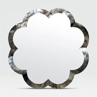 Made Goods Fiona Graphic Flower Mirror in Shell