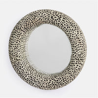Made Goods Hollace Hair-On-Hide Porthole Mirror