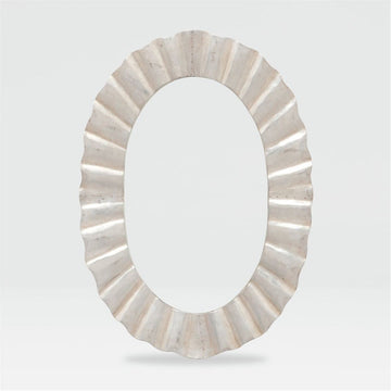 Made Goods Lara Scalloped Tin Oval Mirror
