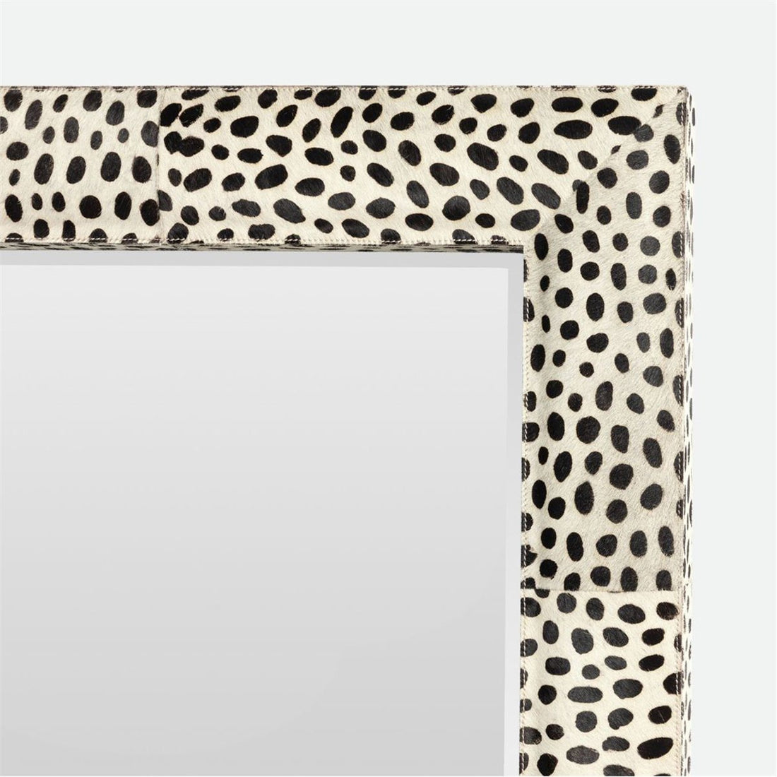 Made Goods Melba Dalmatian Print Hair-On-Hide Mirror