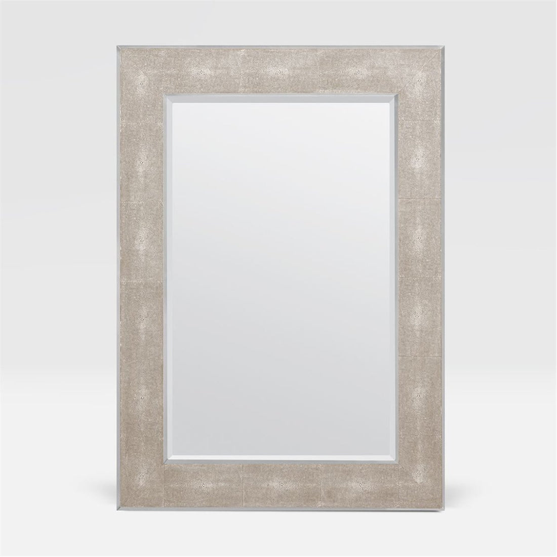 Made Goods Merrick Realistic Faux Shagreen Mirror with Trim Detail