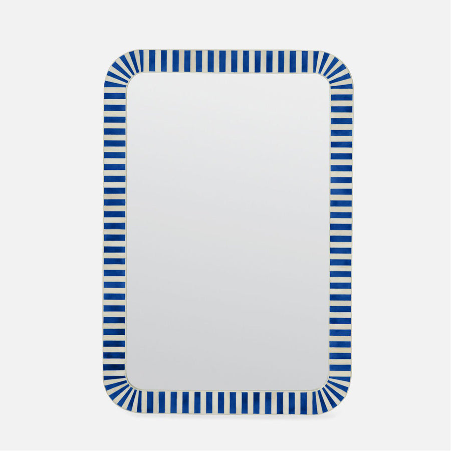 Made Goods Zavory Striped Rounded Rectangular Mirror
