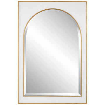 Uttermost Crisanta Gloss White Arch Mirror