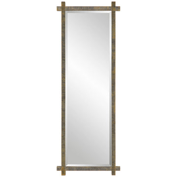 Uttermost Abanu Ribbed Gold Dressing Mirror