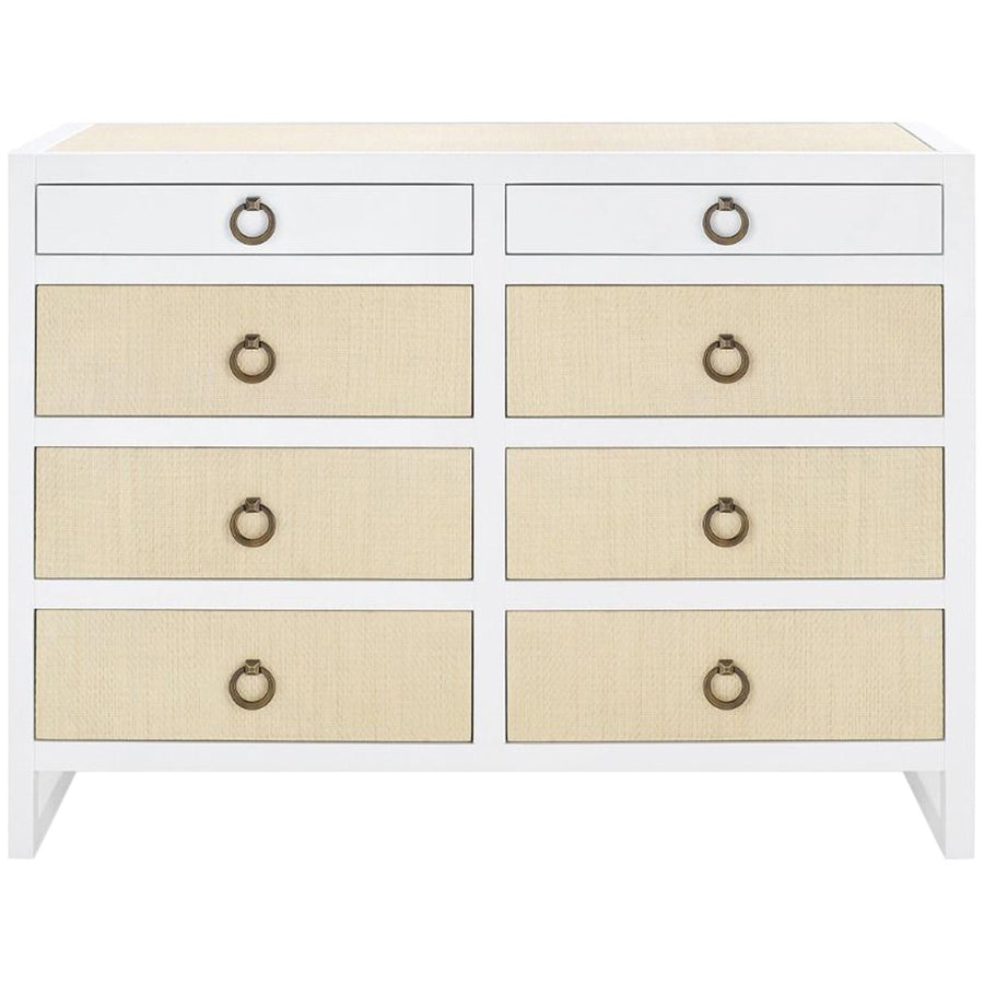 Villa & House Mallet 8-Drawer White Dresser with Benedict Ring Pull