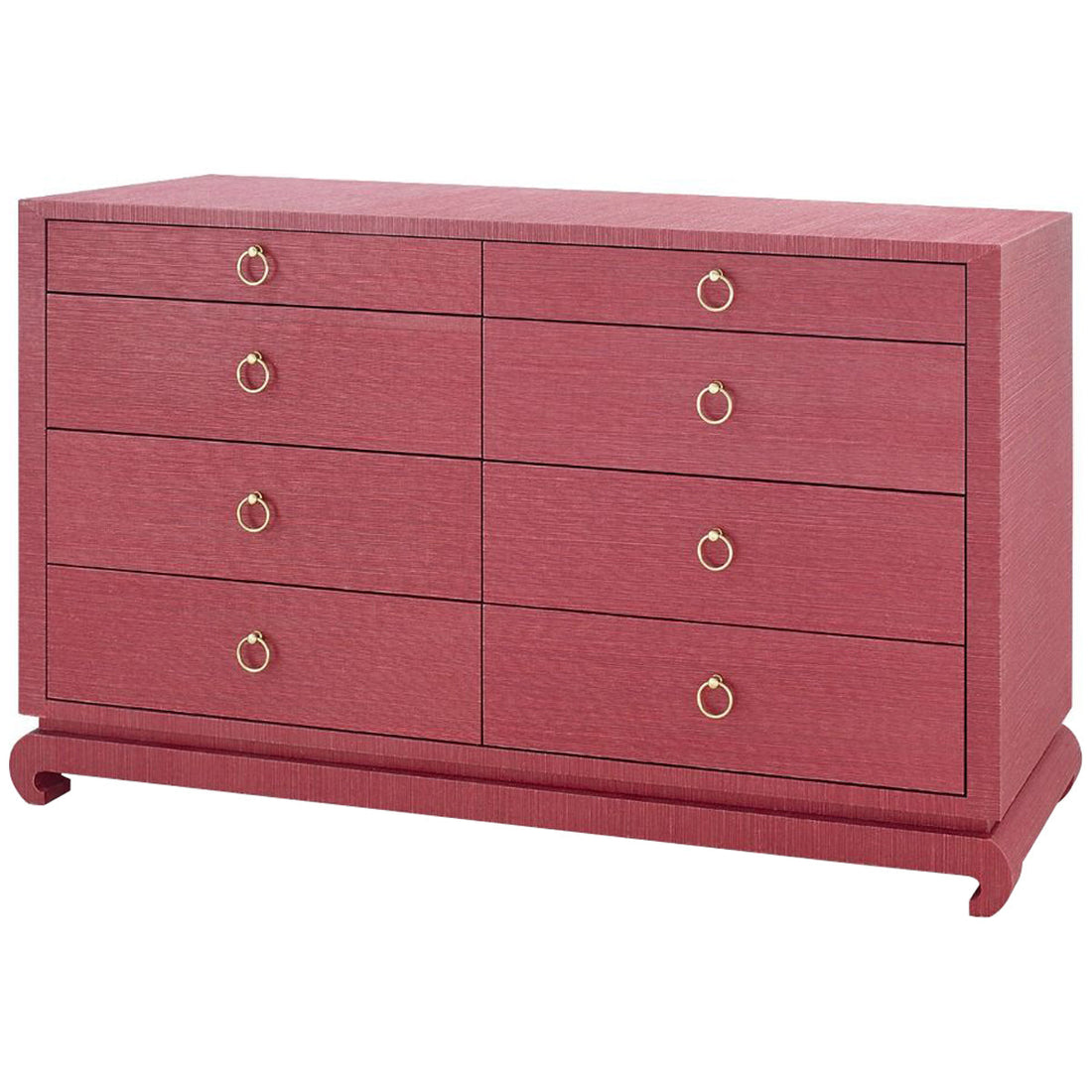 Villa & House Ming Extra Large 8-Drawer Dresser, Red