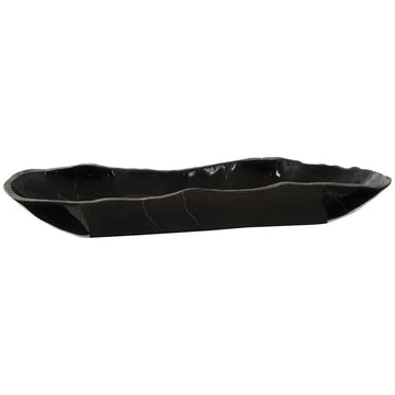 Phillips Collection Aragonite Canoe Medium Bowl - Black