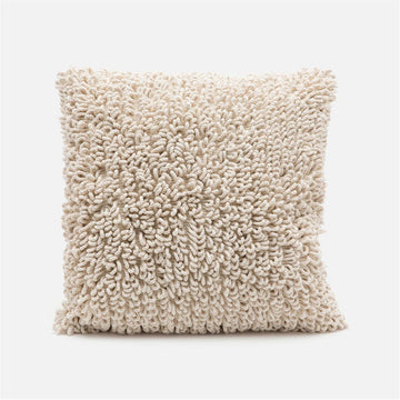 Made Goods Carly Natural Looped Square Cotton Pillow