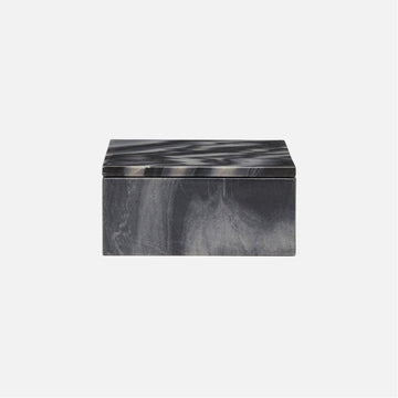 Made Goods Lago 8-Inch Carved Marble Outdoor Box, Set of 2