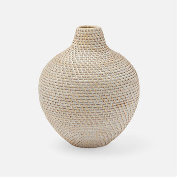 Made Goods Octavia Woven Rattan Vase, Set of 2