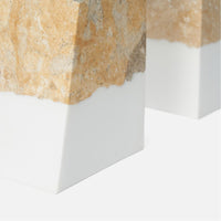 Made Goods Otis Resin with Stone Bookends, 2-Piece Set