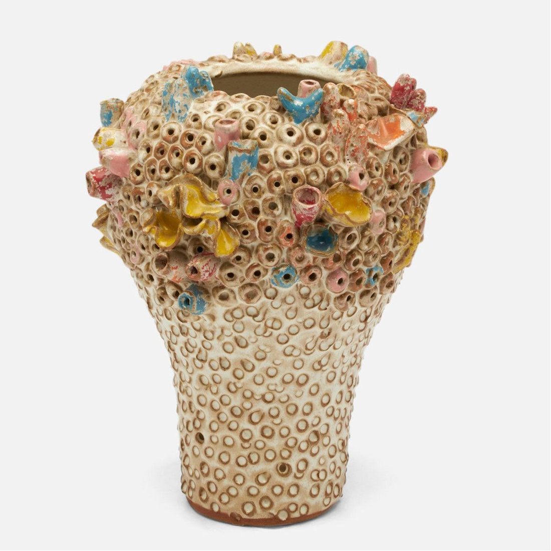 Made Goods Priska Coral-Inspired Vase in Multi-Color Stoneware