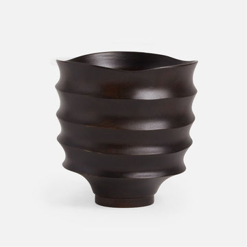 Made Goods Rhydian Abstract Mango Wood Vase, Set of 2