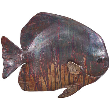 Phillips Collection Australian Bat Fish Maroon Wall Sculpture