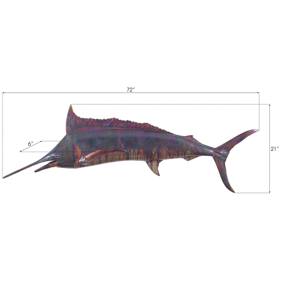 Phillips Collection Blue Marlin Fish Wall Sculpture