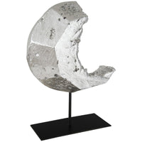 Phillips Collection Cast Eroded Wood Circle Sculpture on Stand