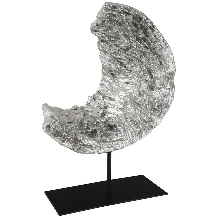 Phillips Collection Cast Eroded Wood Circle Sculpture on Stand