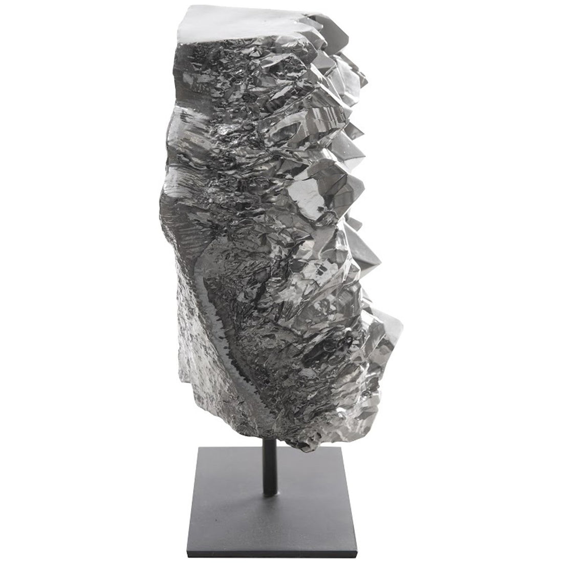 Phillips Collection Cast Crystal Large Liquid Silver Sculpture