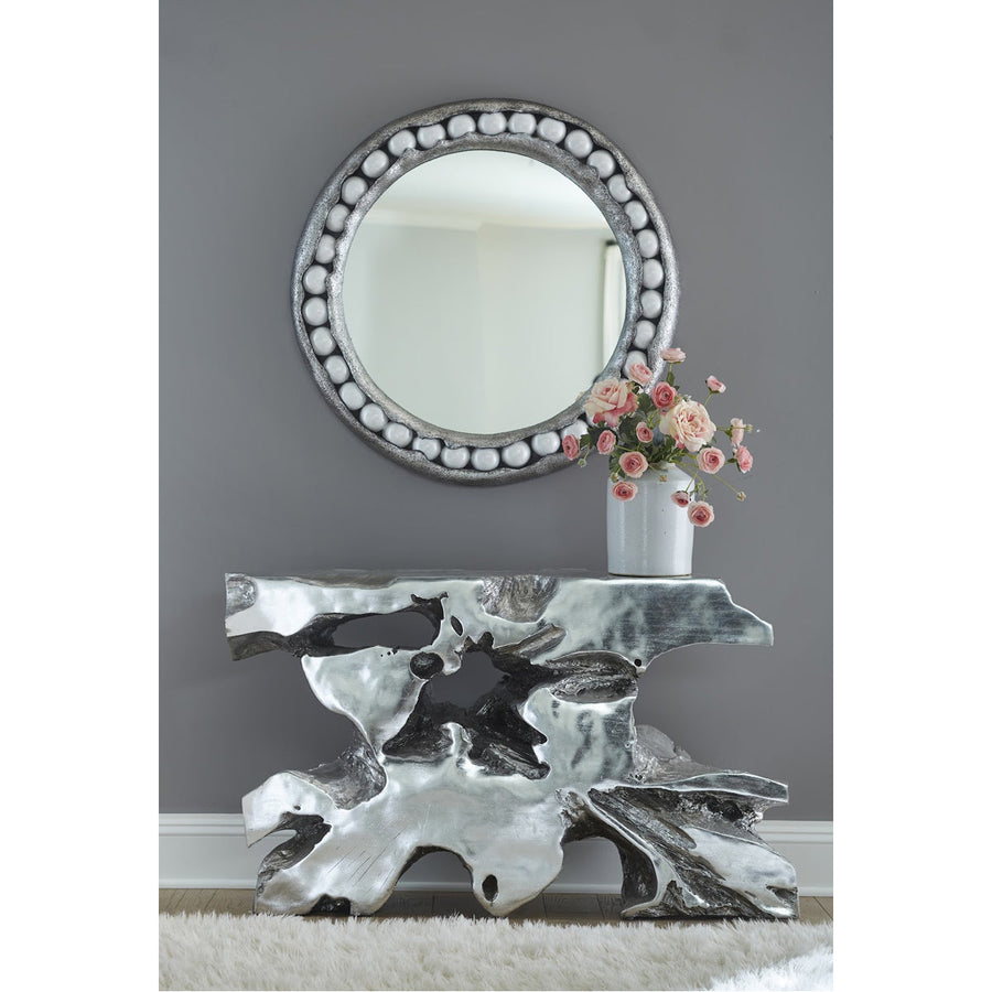 Phillips Collection Pearl Round Silver Mirror