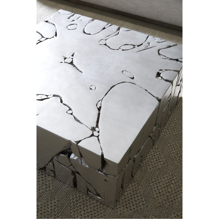 Phillips Collection Chunk Square Silver Coffee Table