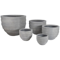 Phillips Collection June Round Planter, Raw Gray