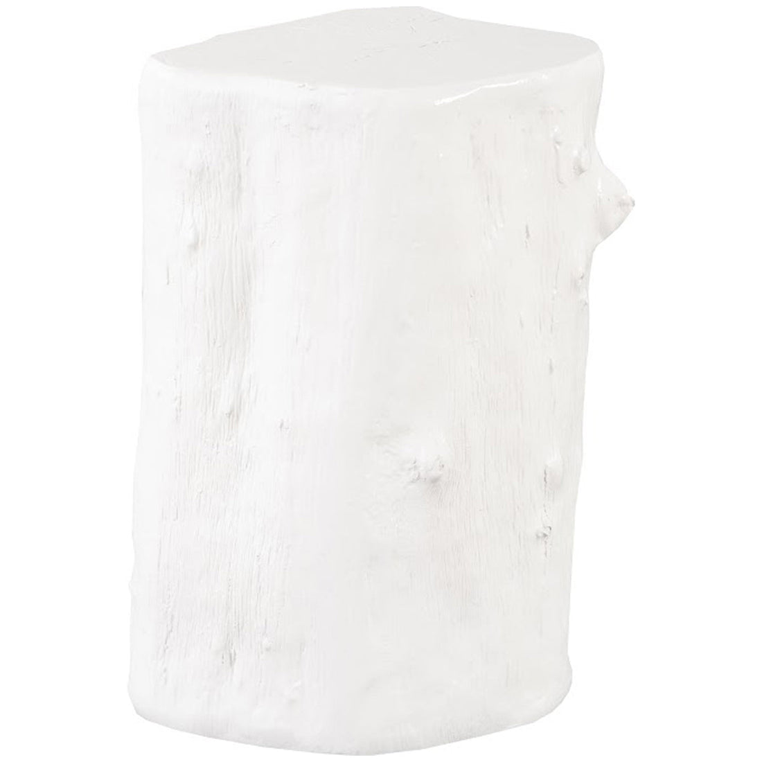 Phillips Collection Log Small White Stool