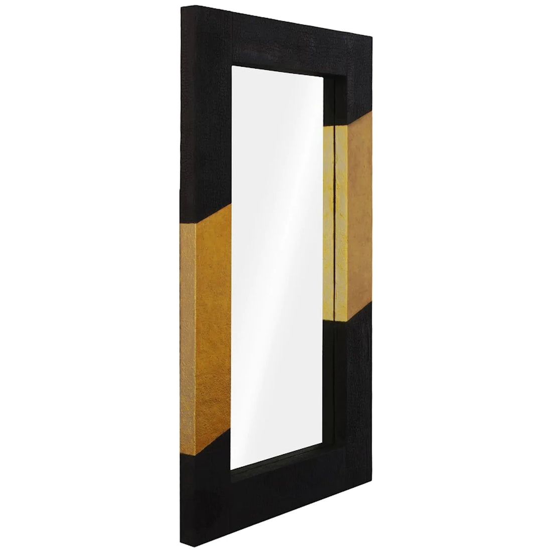 Phillips Collection Scorched Black and Gold Mirror