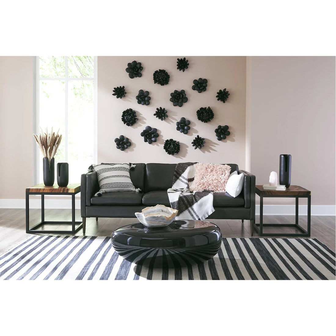 Phillips Collection Oviferum Smooth Black Succulent Wall Art