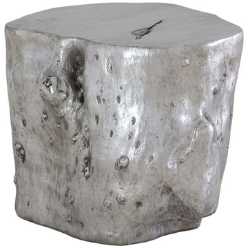 Phillips Collection Log Large Silver Stool