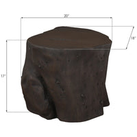 Phillips Collection Log Large Outdoor Stool, Bronze