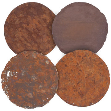 Phillips Collection Cast Oil Drum Wall Discs, Set of 4