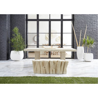 Phillips Collection Old Lumber Outdoor Dining Table, Roman Stone