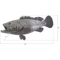Phillips Collection Estuary Cod Fish Wall Sculpture, Polished Aluminum