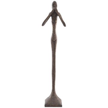 Phillips Collection Speak No Evil Large Slender Sculpture, Bronze