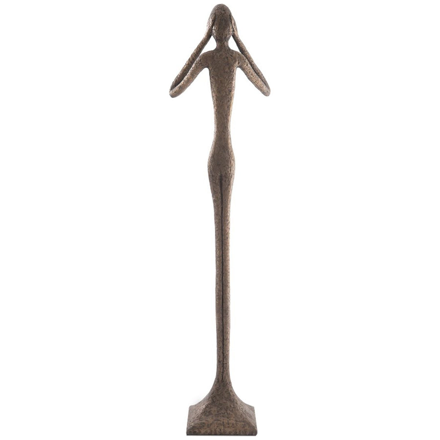 Phillips Collection Hear No Evil Skinny Sculpture, Bronze