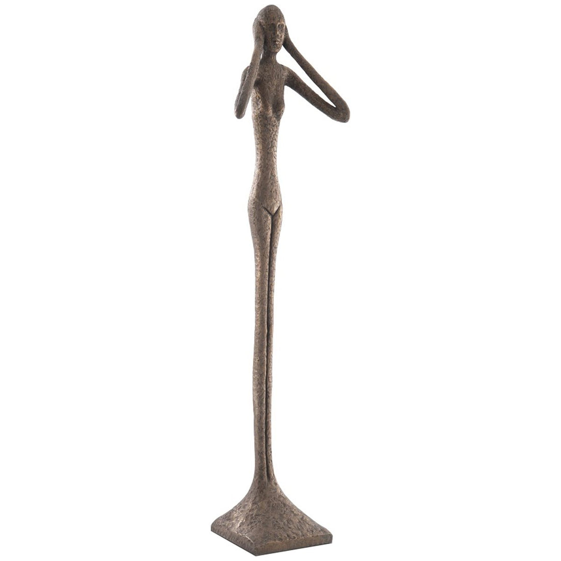 Phillips Collection Hear No Evil Skinny Sculpture, Bronze