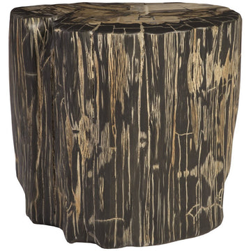Phillips Collection Striated Round Cast Petrified Wood Stool