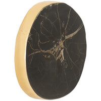 Phillips Collection Small Black Cast Petrified Wood Wall Tile