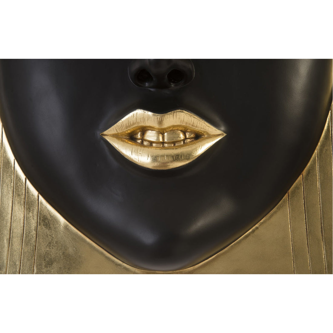 Phillips Collection Fashion Faces Smile Black and Gold Wall Art