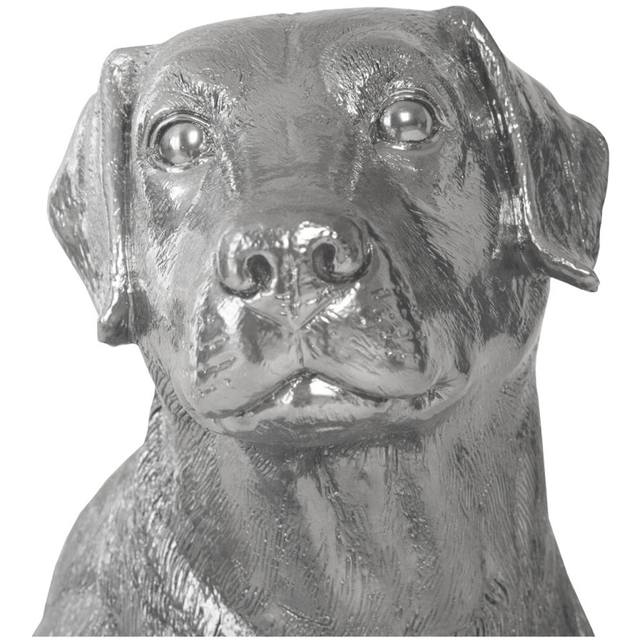 Phillips Collection Labrador Dog Sculpture, Liquid Silver